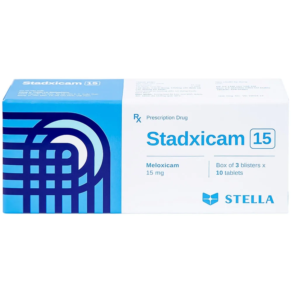Hình ảnh Thuốc Stadxicam 15 Stella điều trị thoái hóa khớp, viêm khớp dạng thấp (3 vỉ x 10 viên)
