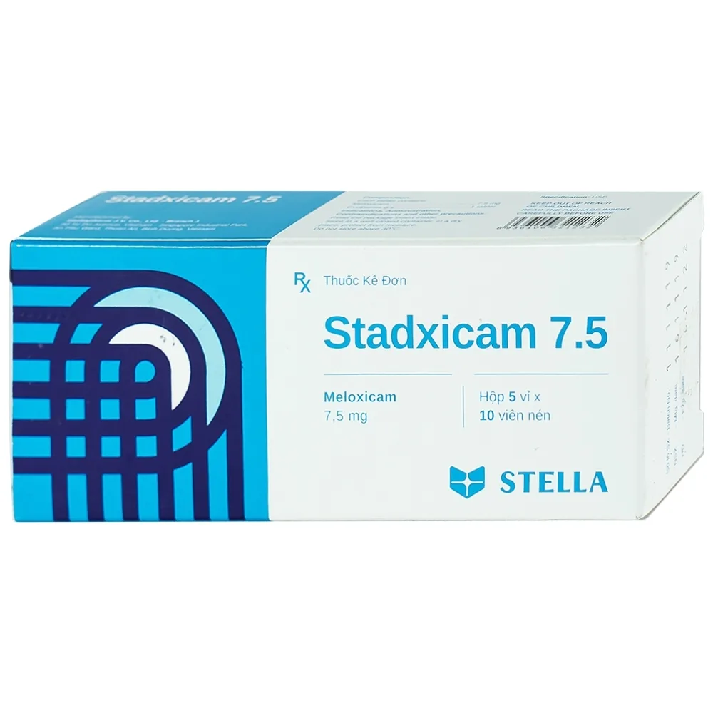 Hình ảnh Thuốc Stadxicam 7.5 Stella điều trị viêm khớp dạng thấp (5 vỉ x 10 viên)
