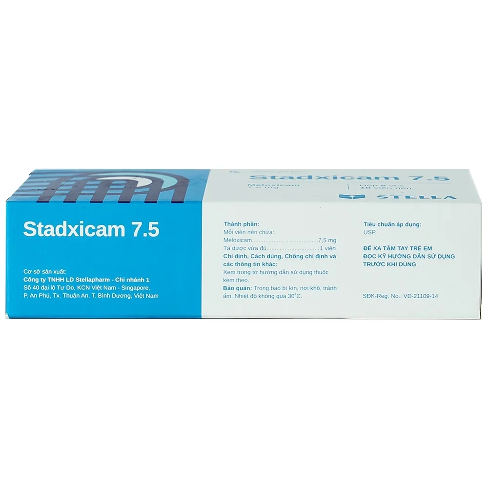 Hình ảnh Thuốc Stadxicam 7.5 Stella điều trị viêm khớp dạng thấp (5 vỉ x 10 viên)