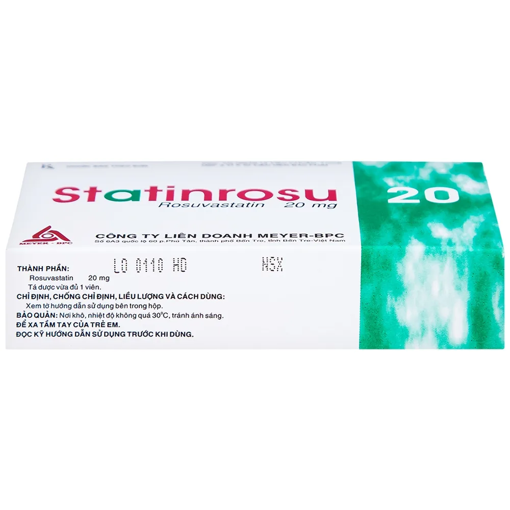 Hình ảnh Thuốc Statinrosu 20 Meyer điều trị tăng cholesterol máu nguyên phát (3 vỉ x 10 viên)