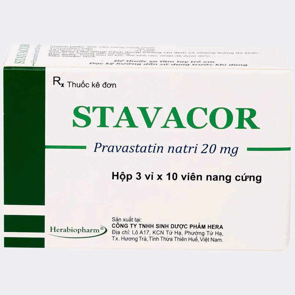 Hình ảnh Thuốc Stavacor 20mg Herabiopharm điều trị tăng cholesterol máu (3 vỉ x 10 viên)