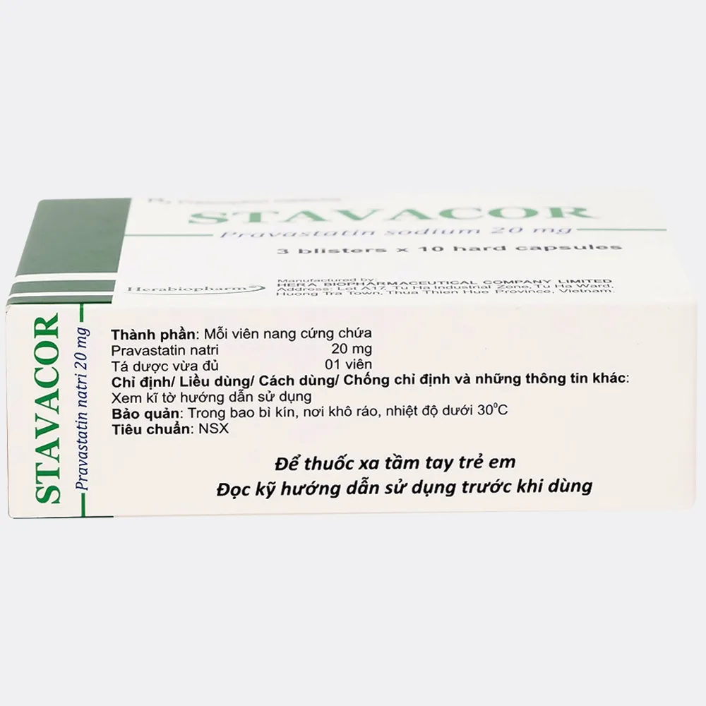 Hình ảnh Thuốc Stavacor 20mg Herabiopharm điều trị tăng cholesterol máu (3 vỉ x 10 viên)