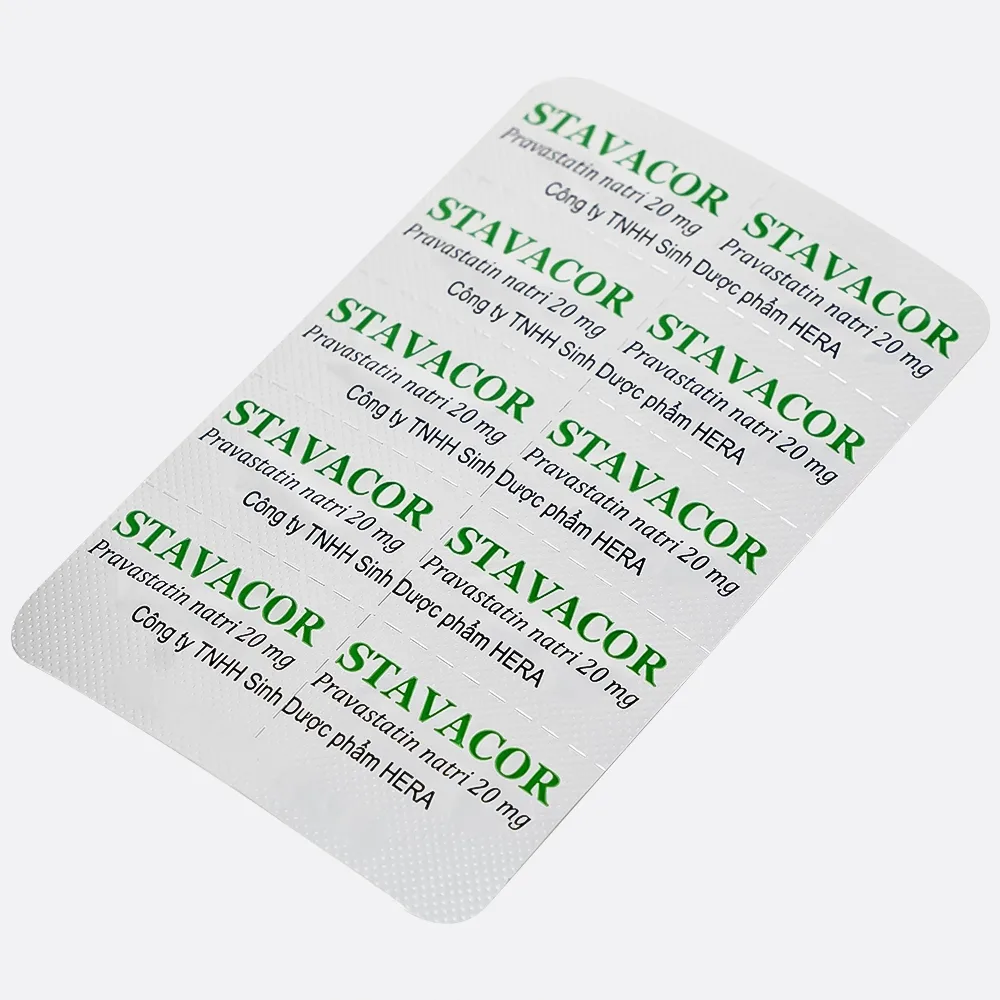 Hình ảnh Thuốc Stavacor 20mg Herabiopharm điều trị tăng cholesterol máu (3 vỉ x 10 viên)