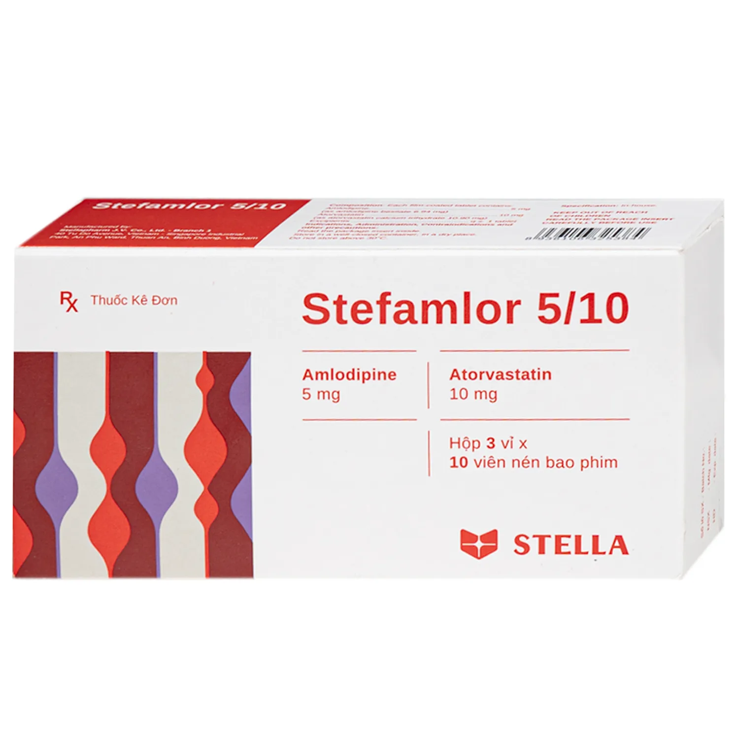 Hình ảnh Thuốc Stefamlor 5mg/10mg Stella điều trị các biến cố tim mạch ở bệnh nhân tăng huyết áp có kèm theo rối loạn lipid máu (3 vỉ x 10 viên)