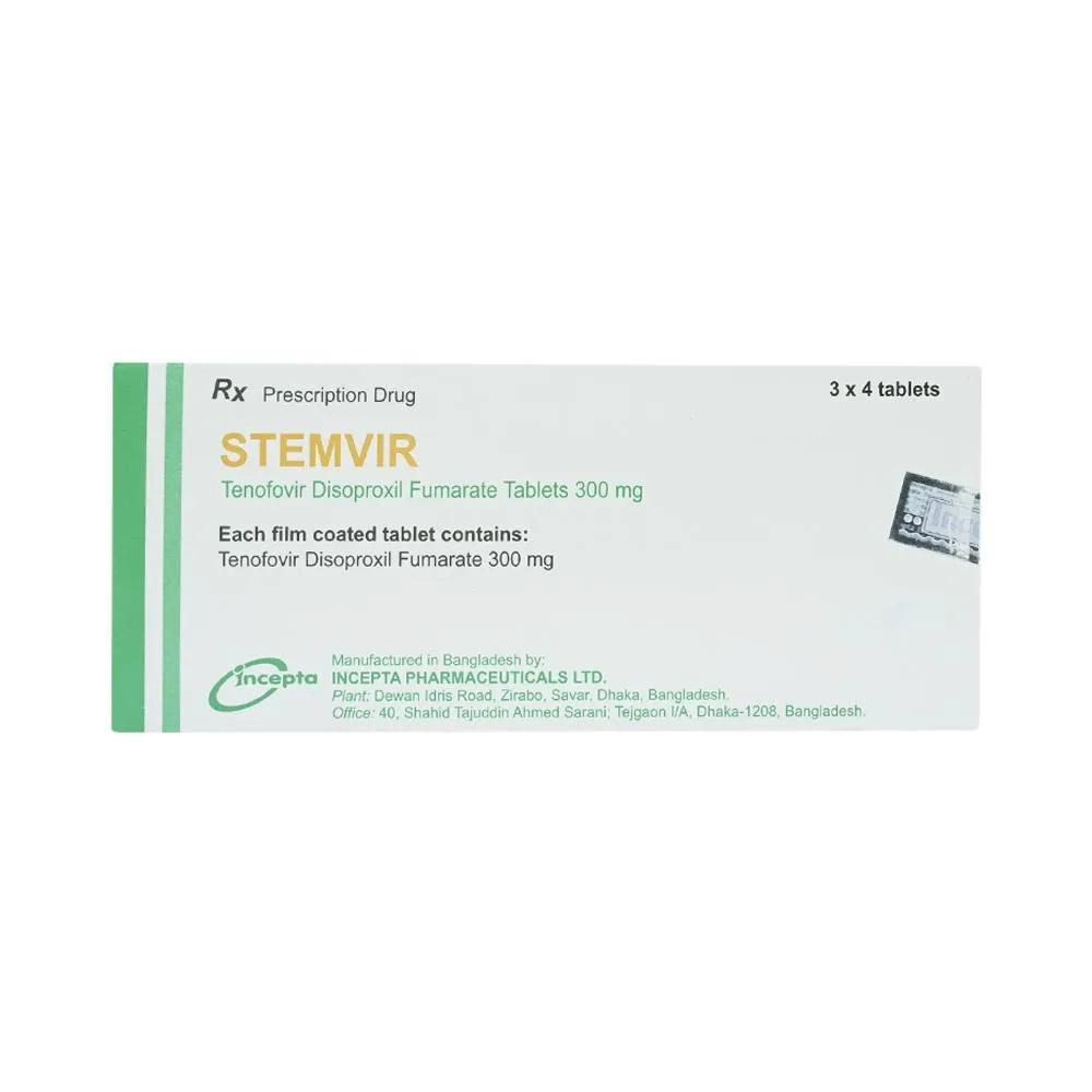 Hình ảnh Thuốc Stemvir Incepta hỗ trợ điều trị nhiễm HIV-1 (3 vỉ x 4 viên)