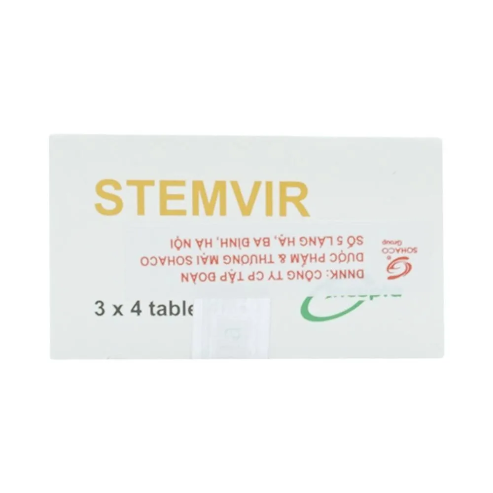 Hình ảnh Thuốc Stemvir Incepta hỗ trợ điều trị nhiễm HIV-1 (3 vỉ x 4 viên)