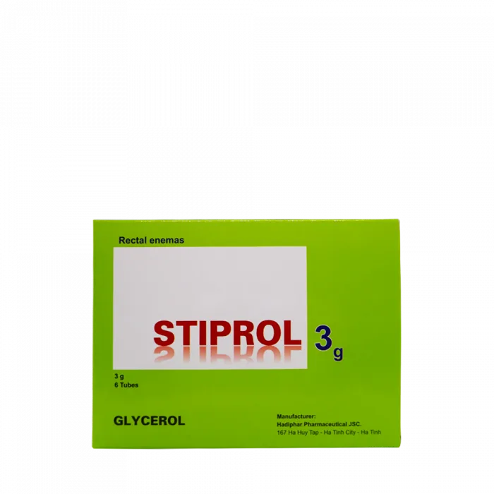 Hình ảnh Thuốc Stiprol 3g Hadiphar dùng để thụt trực tràng, điều trị táo bón (6 tuýp)
