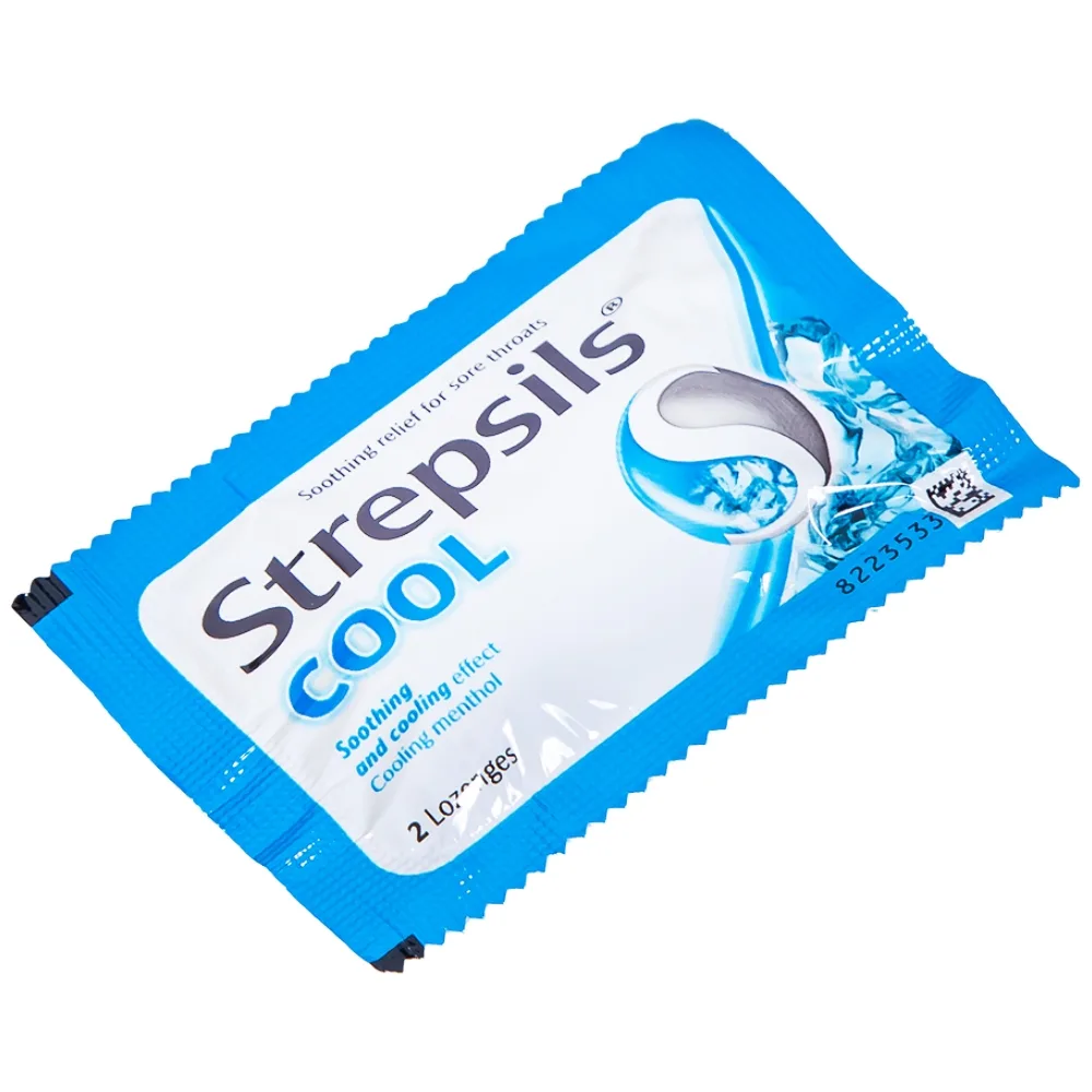 Hình ảnh Viên ngậm Strepsils Cool Reckitt Benckiser giảm đau họng (50 gói x 2 viên)