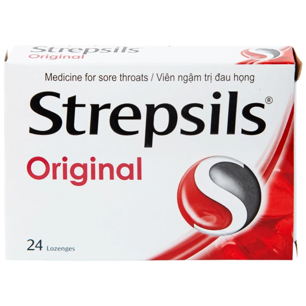 Hình ảnh Viên ngậm Strepsils Original Reckitt Benckiser điều trị đau họng (2 vỉ x 12 viên)