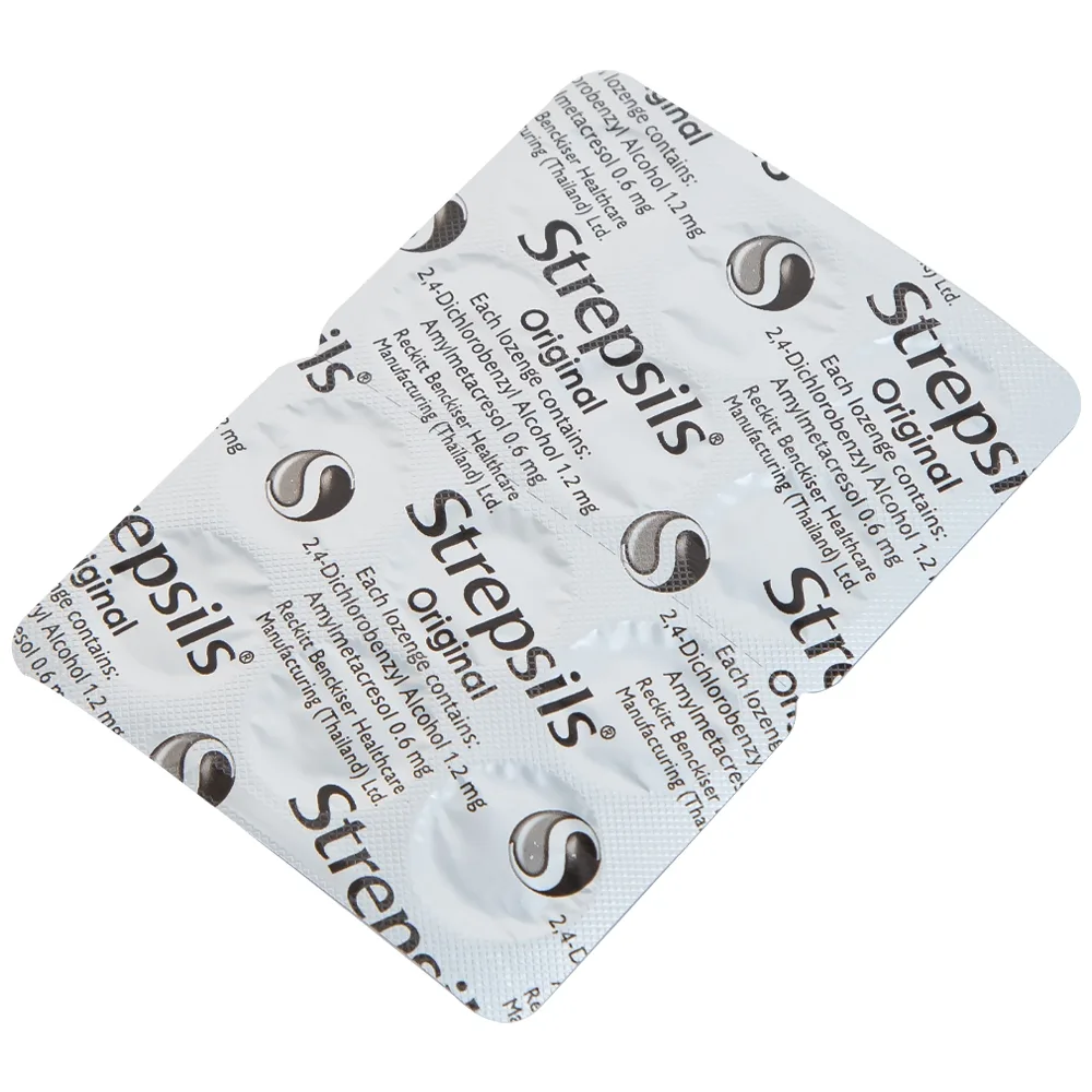 Hình ảnh Viên ngậm Strepsils Original Reckitt Benckiser điều trị đau họng (2 vỉ x 12 viên)