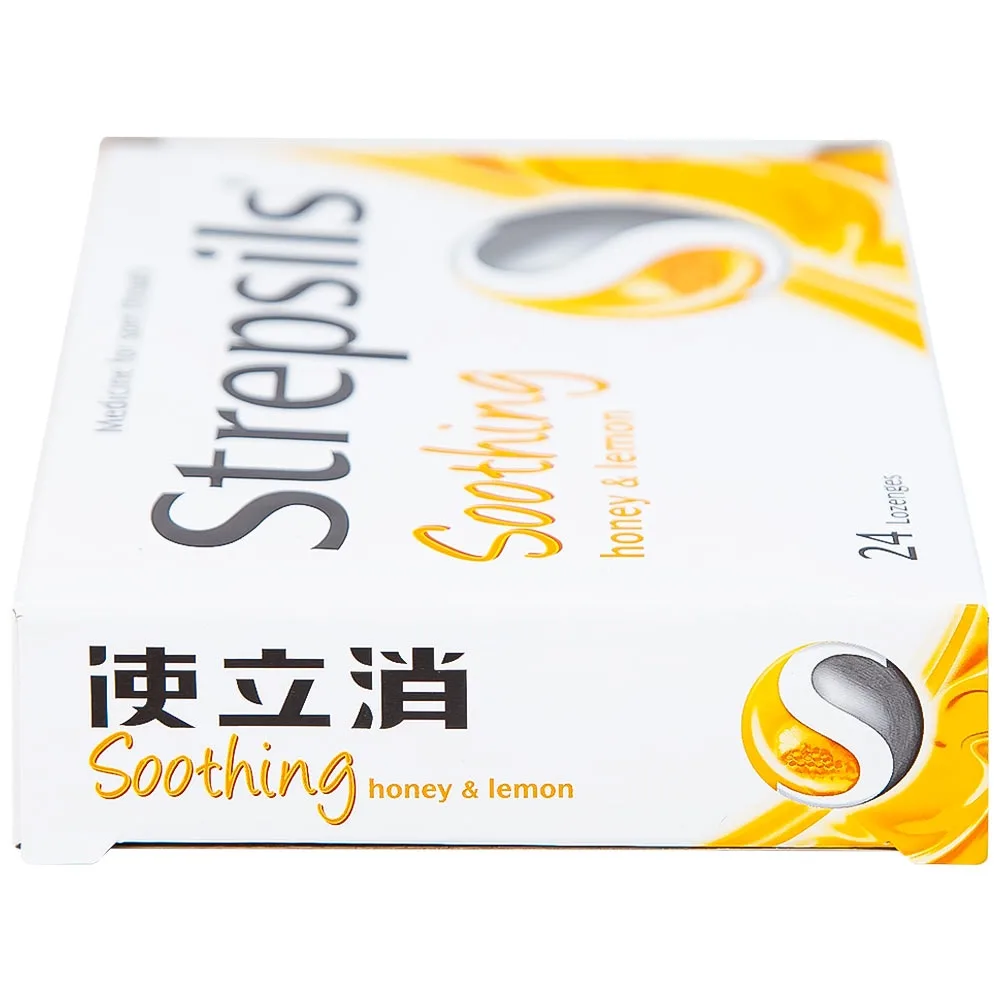 Hình ảnh Viên ngậm Strepsils Soothing mật ong & chanh giảm đau họng (2 vỉ x 12 viên)