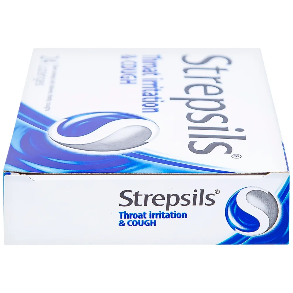 Hình ảnh Viên ngậm Strepsils Throat Irritation & Cough Reckitt Benckiser giúp làm sạch đường thở và kiểm soát ho (2 vỉ x 12 viên)