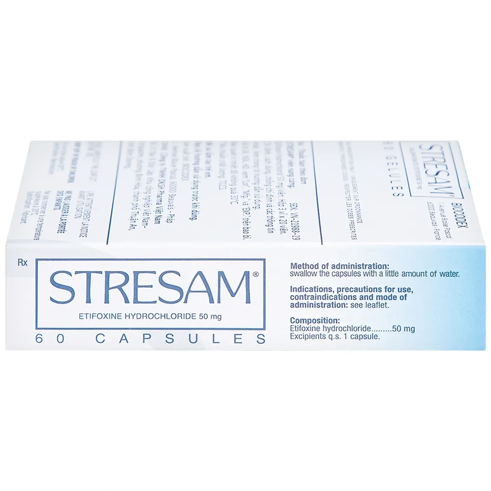 Hình ảnh Thuốc Stresam Biocodex điều trị các biểu hiện dạng tâm thể của lo âu (3 vỉ x 20 viên)