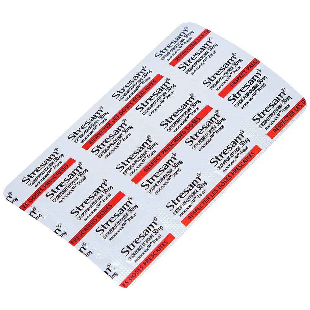 Hình ảnh Thuốc Stresam Biocodex điều trị các biểu hiện dạng tâm thể của lo âu (3 vỉ x 20 viên)