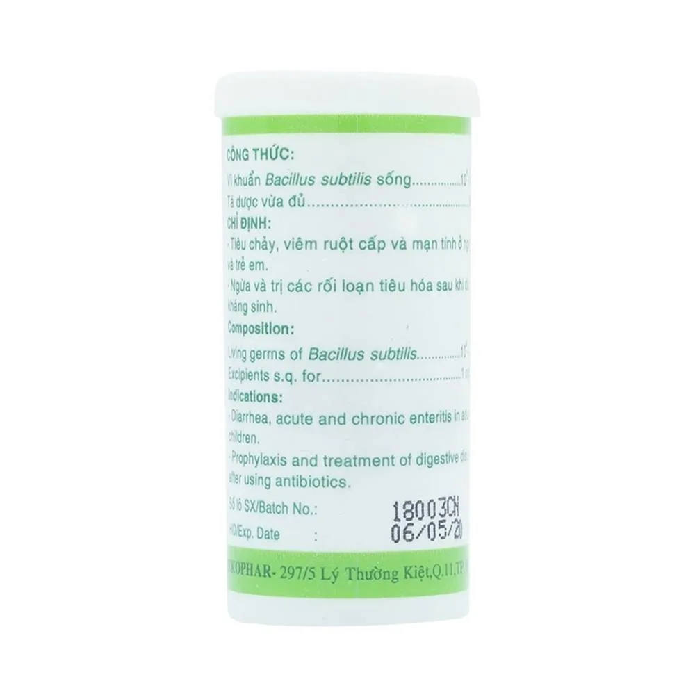 Hình ảnh Thuốc Subtyl Mekophar điều trị tiêu chảy, viêm ruột (20 viên)