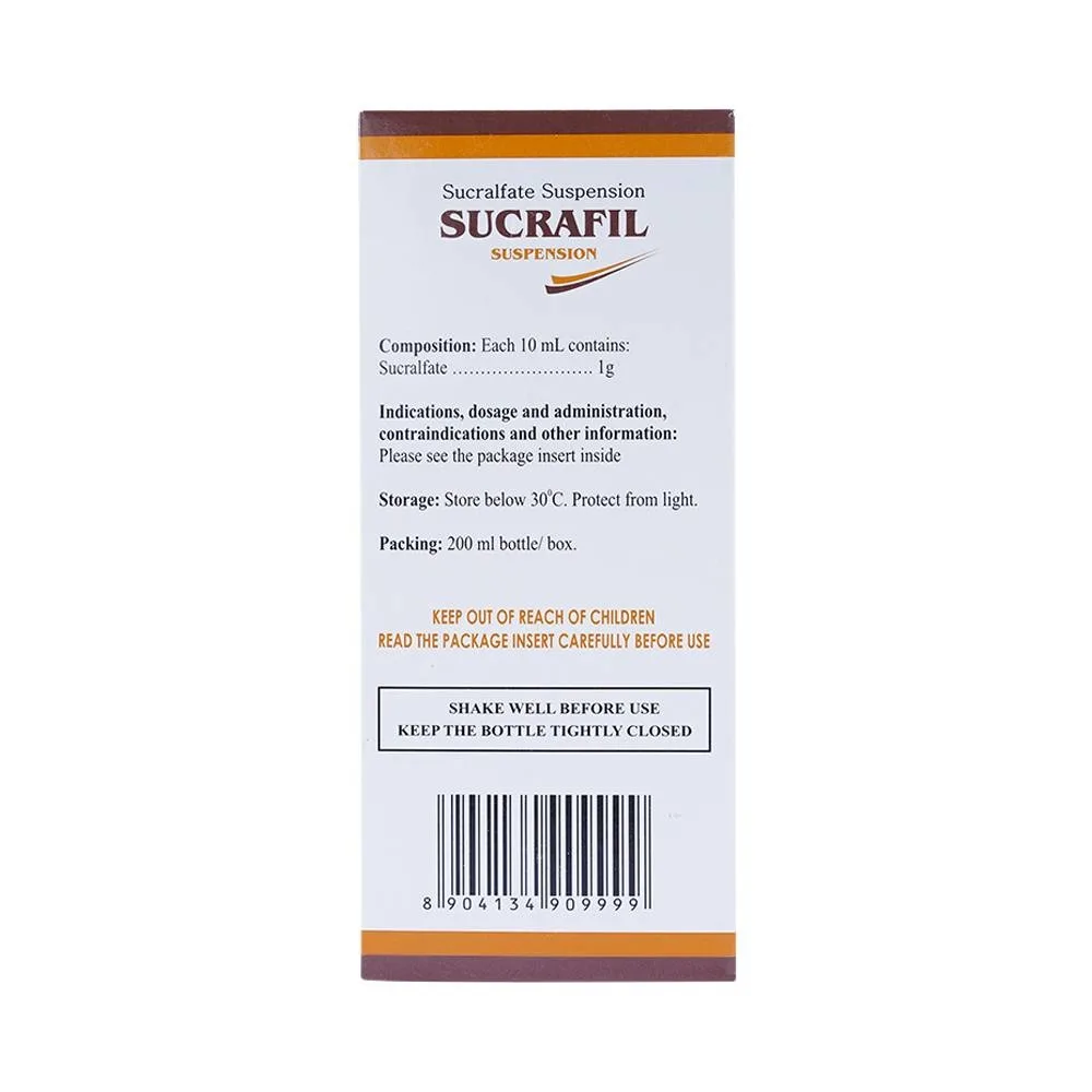 Hình ảnh Hỗn dịch Sucrafil Fourts điều trị viêm khớp, trào ngược dạ dày thực quản (200ml) 
