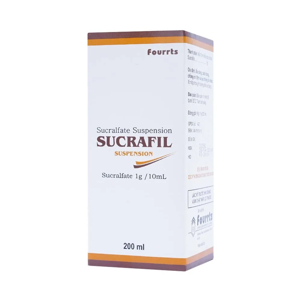 Hình ảnh Hỗn dịch Sucrafil Fourts điều trị viêm khớp, trào ngược dạ dày thực quản (200ml) 