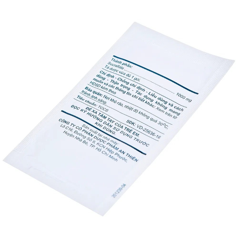 Hình ảnh Hỗn dịch uống A.T Sucralfate 1000mg An Thiên điều trị loét dạ dày tá tràng (20 gói x 5g)