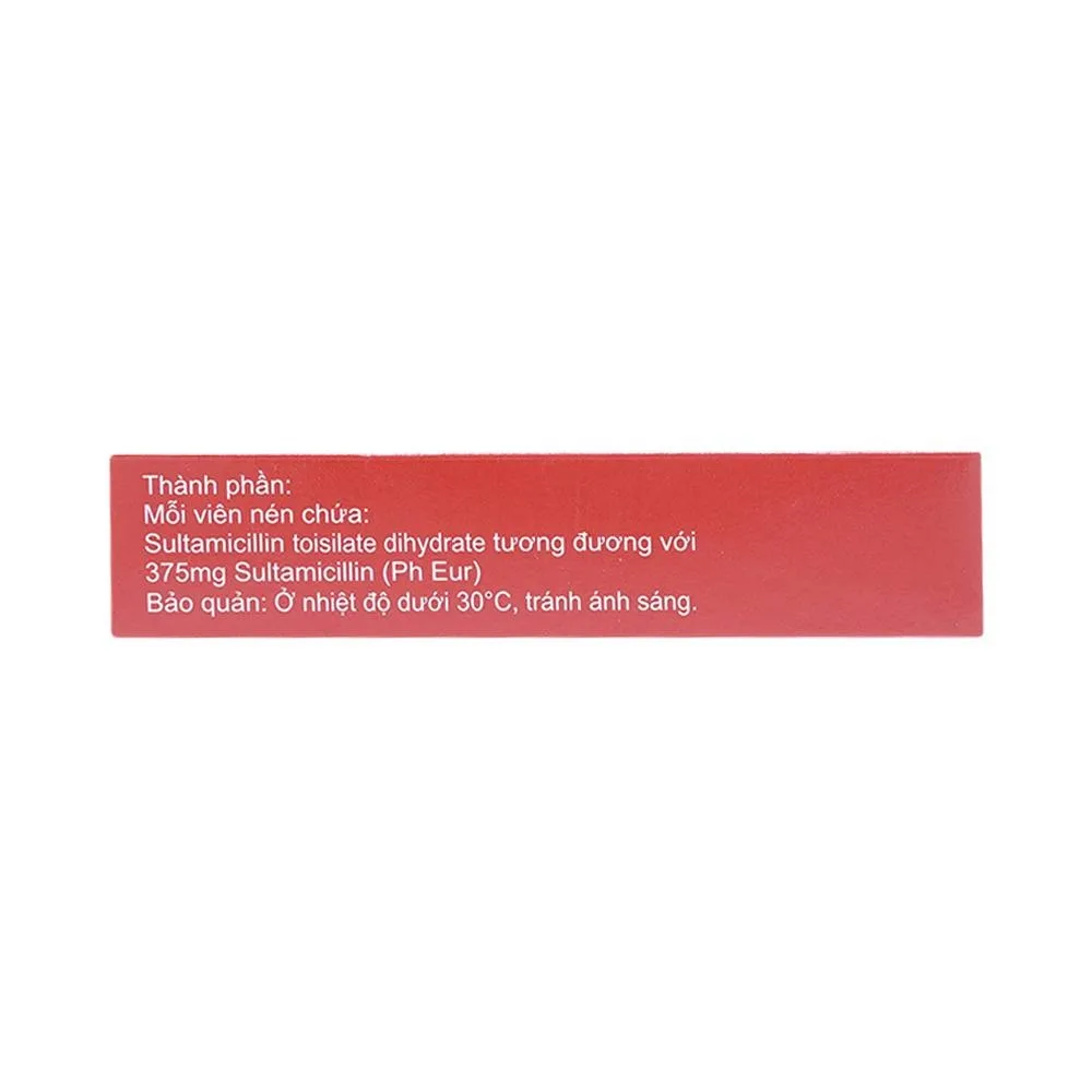 Hình ảnh Thuốc Sulcilat Tablet 375mg Atabay điều trị các bệnh nhiễm khuẩn hô hấp (1 vỉ x 10 viên)