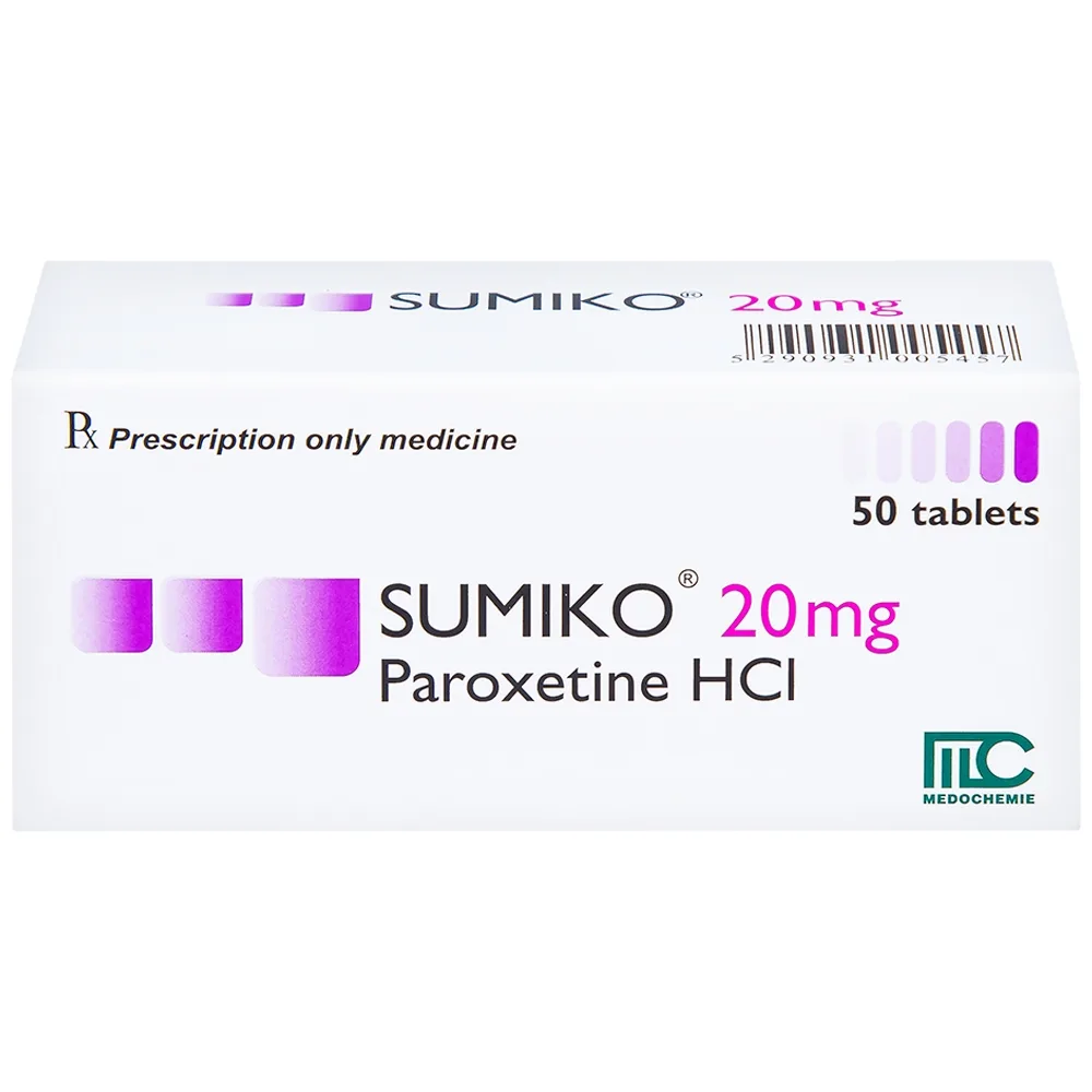 Hình ảnh Thuốc Sumiko 20mg Medochemie điều trị bệnh trầm cảm (5 vỉ x 10 viên)