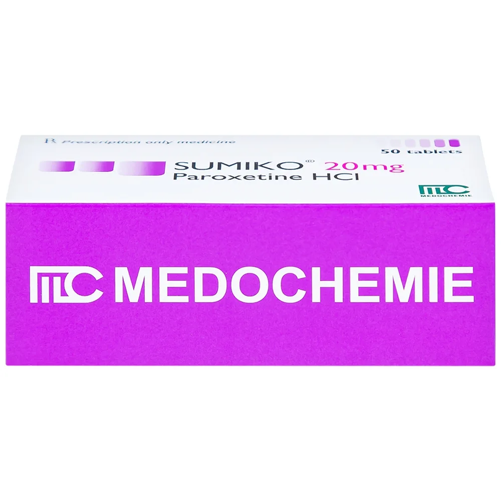 Hình ảnh Thuốc Sumiko 20mg Medochemie điều trị bệnh trầm cảm (5 vỉ x 10 viên)