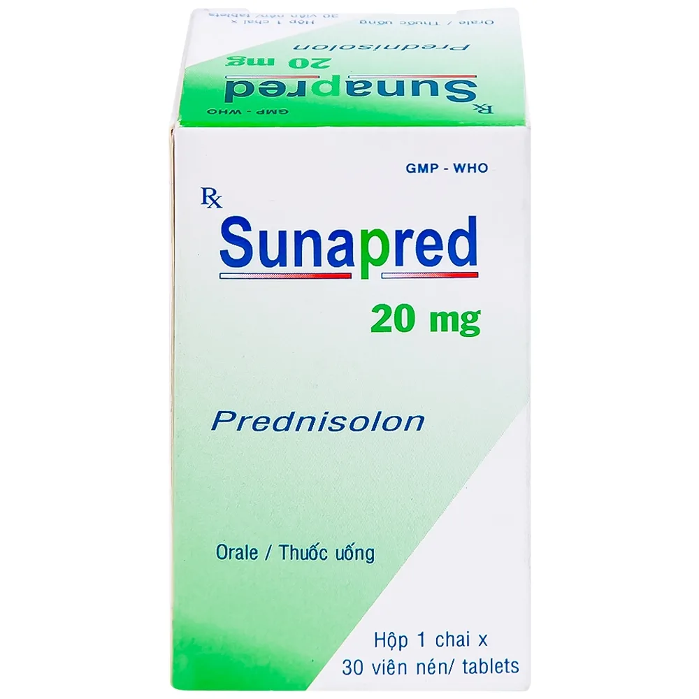 Hình ảnh Thuốc Sunapred 20mg Donaipharm chống viêm, chống dị ứng (30 viên) 