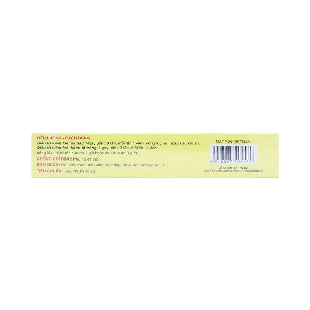 Hình ảnh Thuốc Suncurmin Sao Thái Dương điều trị viêm loét dạ dày, hành tá tràng (2 vỉ x 6 viên)