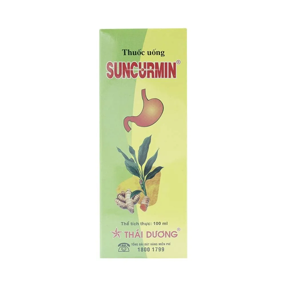 Hình ảnh Dung dịch Suncurmin Sao Thái Dương điều trị viêm loét dạ dày, hành tá tràng (100ml)