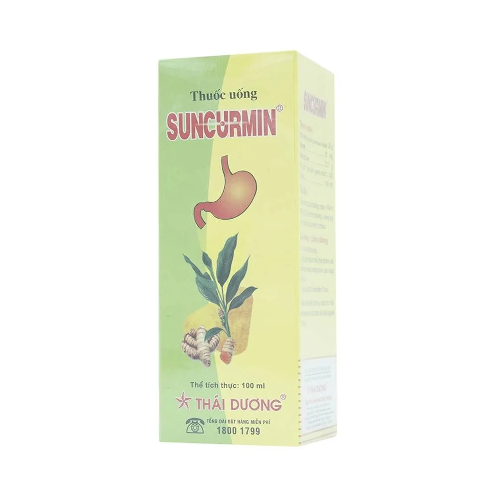Hình ảnh Dung dịch Suncurmin Sao Thái Dương điều trị viêm loét dạ dày, hành tá tràng (100ml)