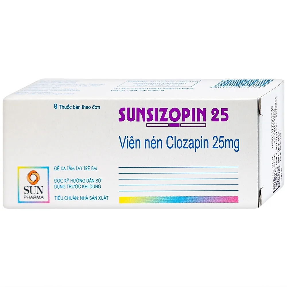 Hình ảnh Thuốc Sunsizopin 25 Sun Pharma điều trị chứng tâm thần phân liệt (5 vỉ x 10 viên)