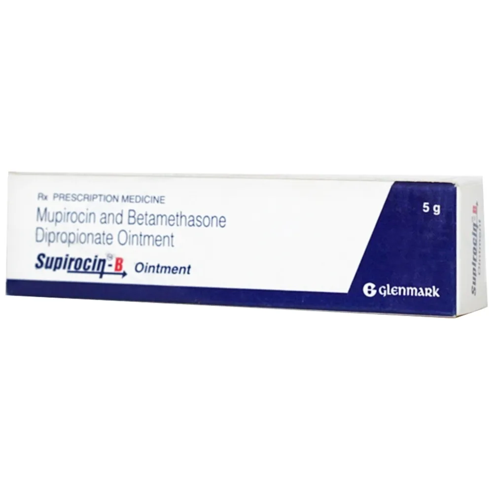 Hình ảnh Thuốc mỡ Supirocin B Ointment Glenmark điều trị các bệnh về da (5g)