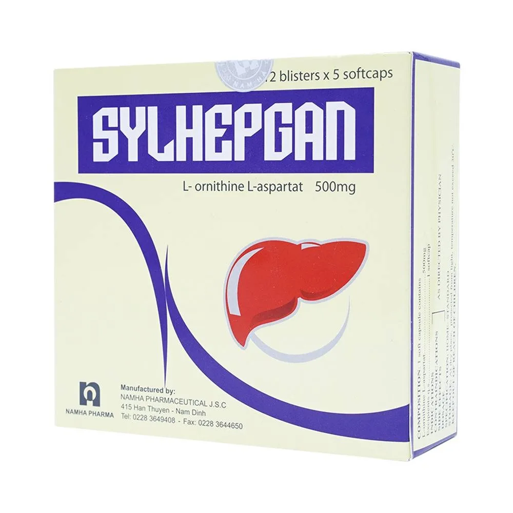Hình ảnh Thuốc Sylhepgan Nam Hà điều trị tăng amoniac huyết (12 vỉ x 5 viên)