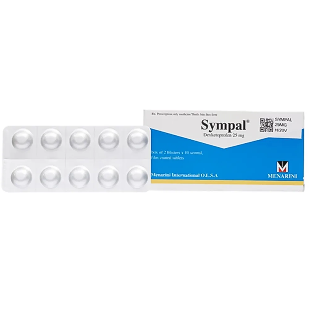 Hình ảnh Thuốc Sympal Merarini điều trị đau cơ, đau khớp cấp (2 vỉ x 10 viên)