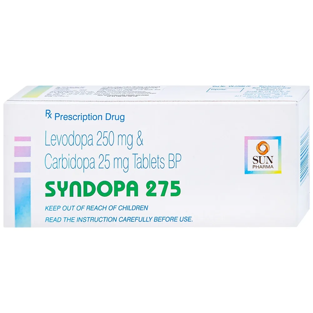 Hình ảnh Thuốc Syndopa 275 Sun Pharma điều trị triệu chứng bệnh Parkinson (5 vỉ x 10 viên)