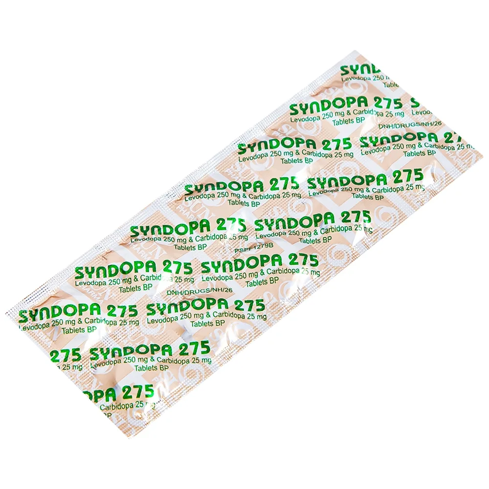 Hình ảnh Thuốc Syndopa 275 Sun Pharma điều trị triệu chứng bệnh Parkinson (5 vỉ x 10 viên)