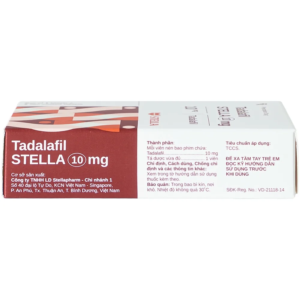 Hình ảnh Thuốc Tadalafil Stella 10mg điều trị rối loạn cương dương (1 vỉ x 2 viên)