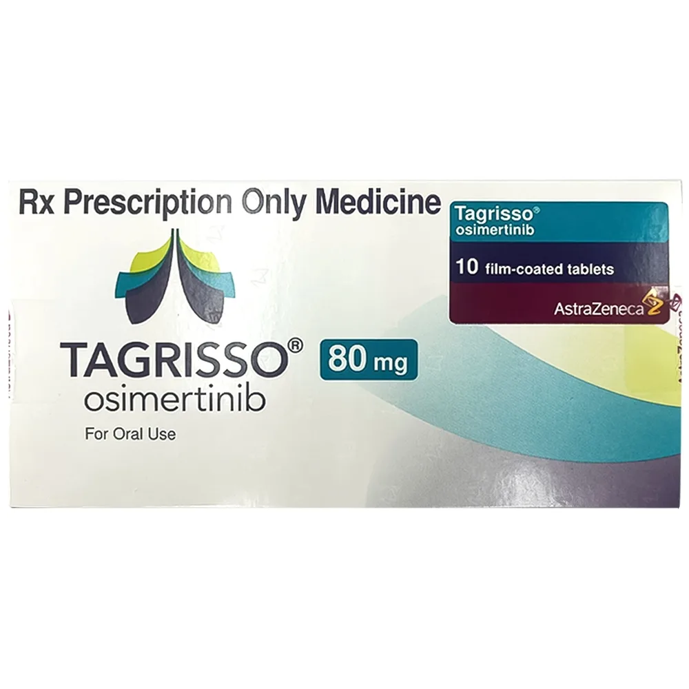 Hình ảnh Thuốc Osimertinib 80mg AstraZeneca điều trị ung thư phổi không tế bào nhỏ (1 vỉ x 10 viên)