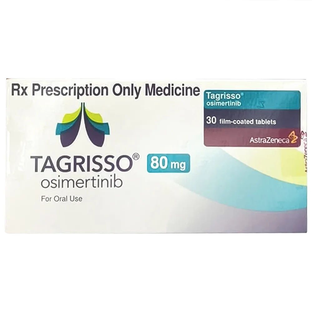 Hình ảnh Thuốc Tagrisso 80mg AstraZeneca điều trị ung thư phổi (3 vỉ x 10 viên)