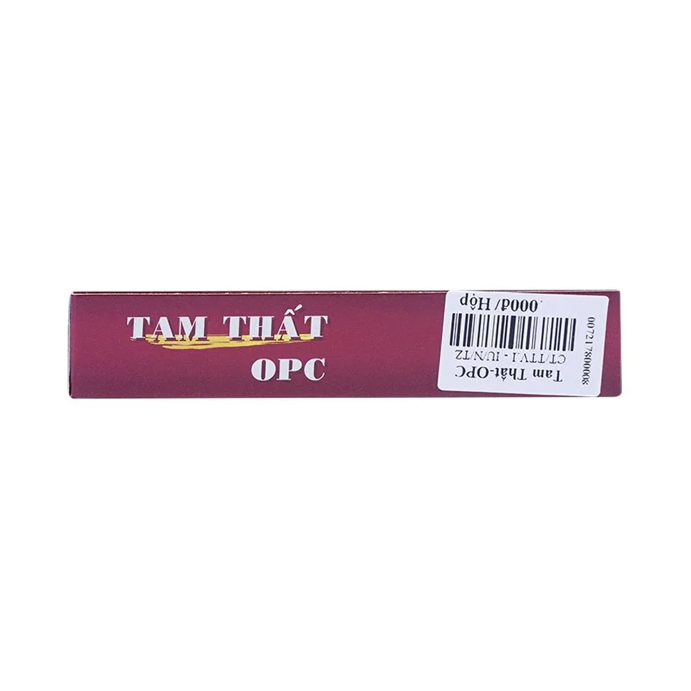 Hình ảnh Thuốc Tam Thất OPC điều trị các chứng xuất huyết (2 vỉ x 10 viên)