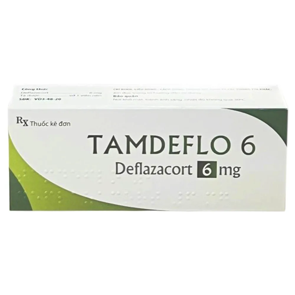 Hình ảnh Thuốc Tamdeflo 6 Medbolide điều trị các bệnh về viêm khớp, hen phế quản (3 vỉ x 10 viên)