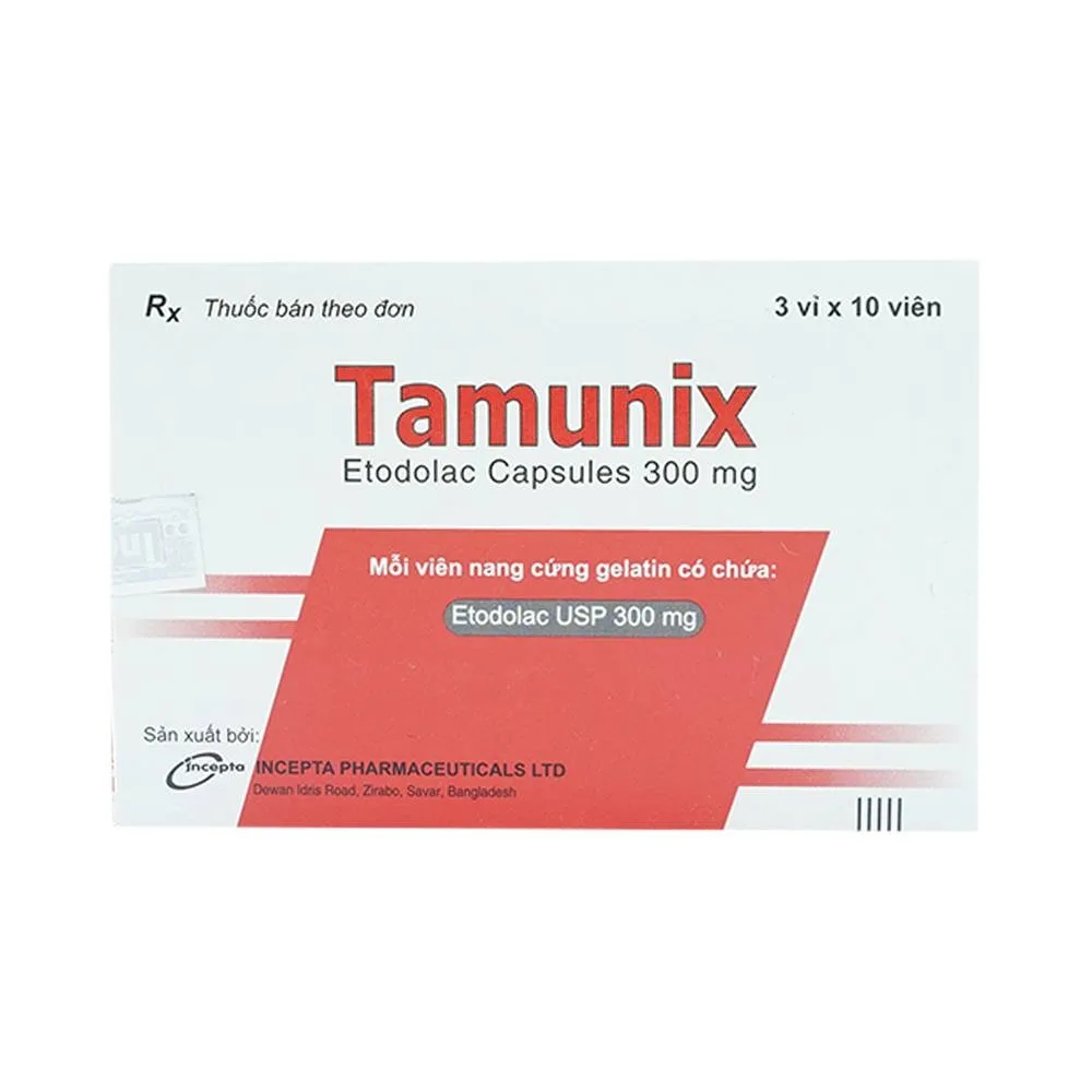 Hình ảnh Thuốc Tamunix 300mg Incepta điều trị viêm xương khớp (3 vỉ x 10 viên)