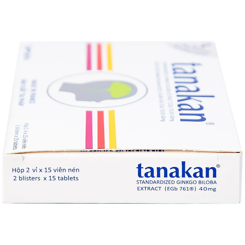 Hình ảnh Thuốc Tanakan Ipsen điều trị triệu chứng rối loạn nhận thức ở người lớn tuổi (2 vỉ x 15 viên)