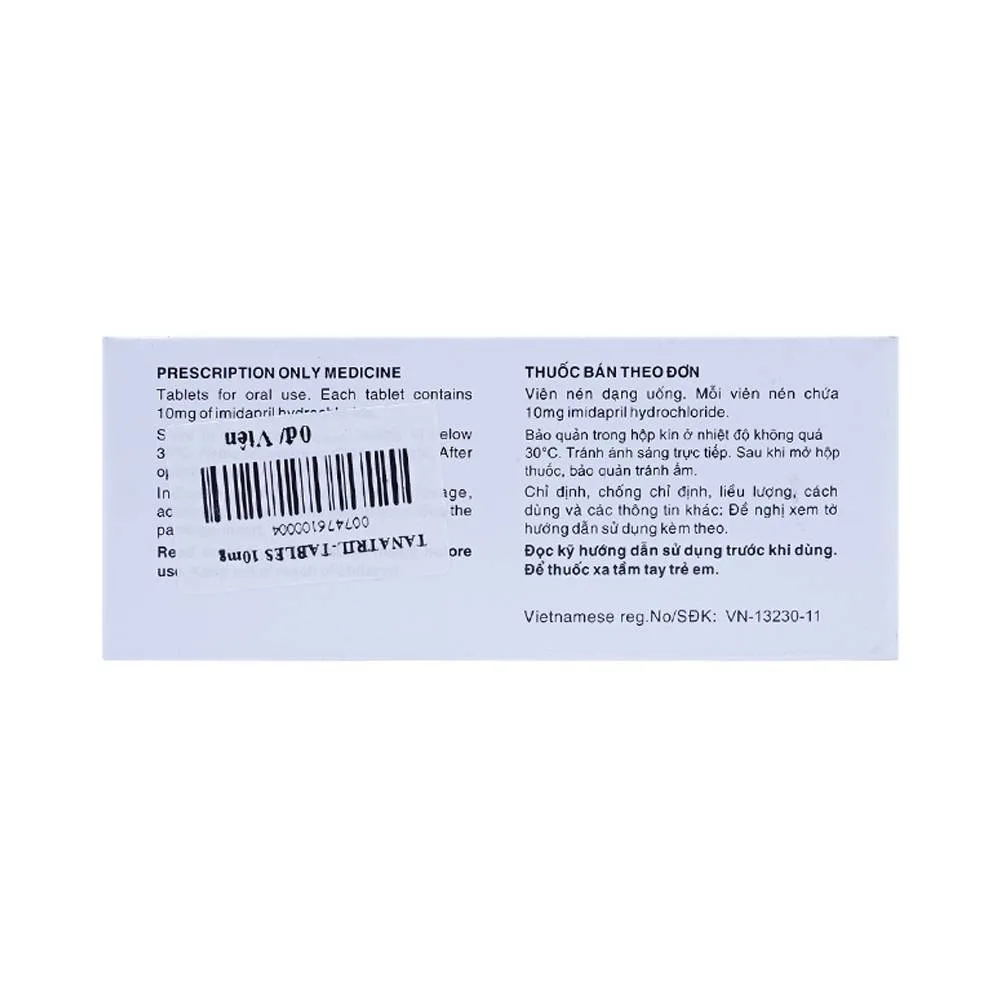 Hình ảnh Thuốc Tanatril Tablets 10mg Tanabe điều trị tăng huyết áp vô căn (10 vỉ x 10 viên)