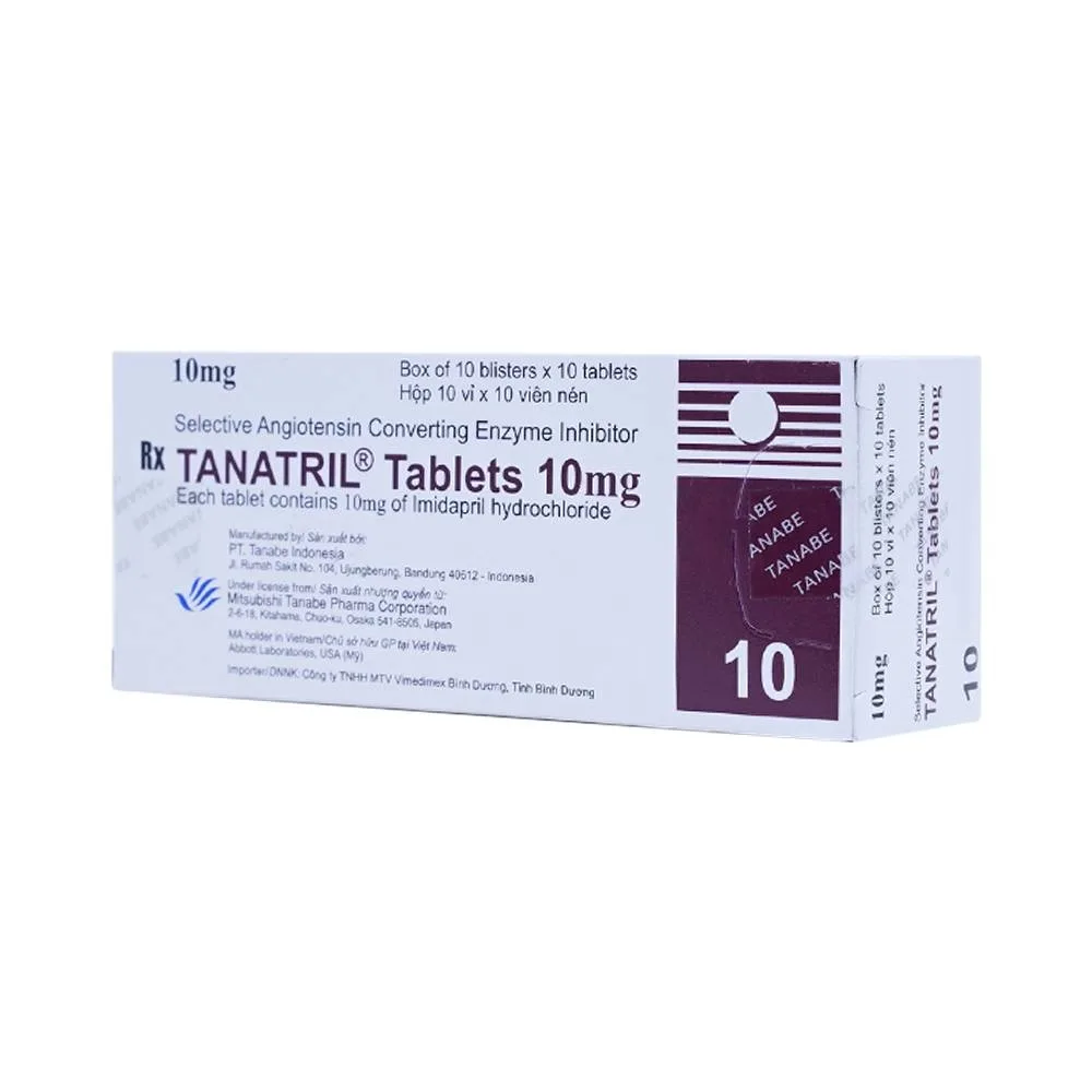 Hình ảnh Thuốc Tanatril Tablets 10mg Tanabe điều trị tăng huyết áp vô căn (10 vỉ x 10 viên)
