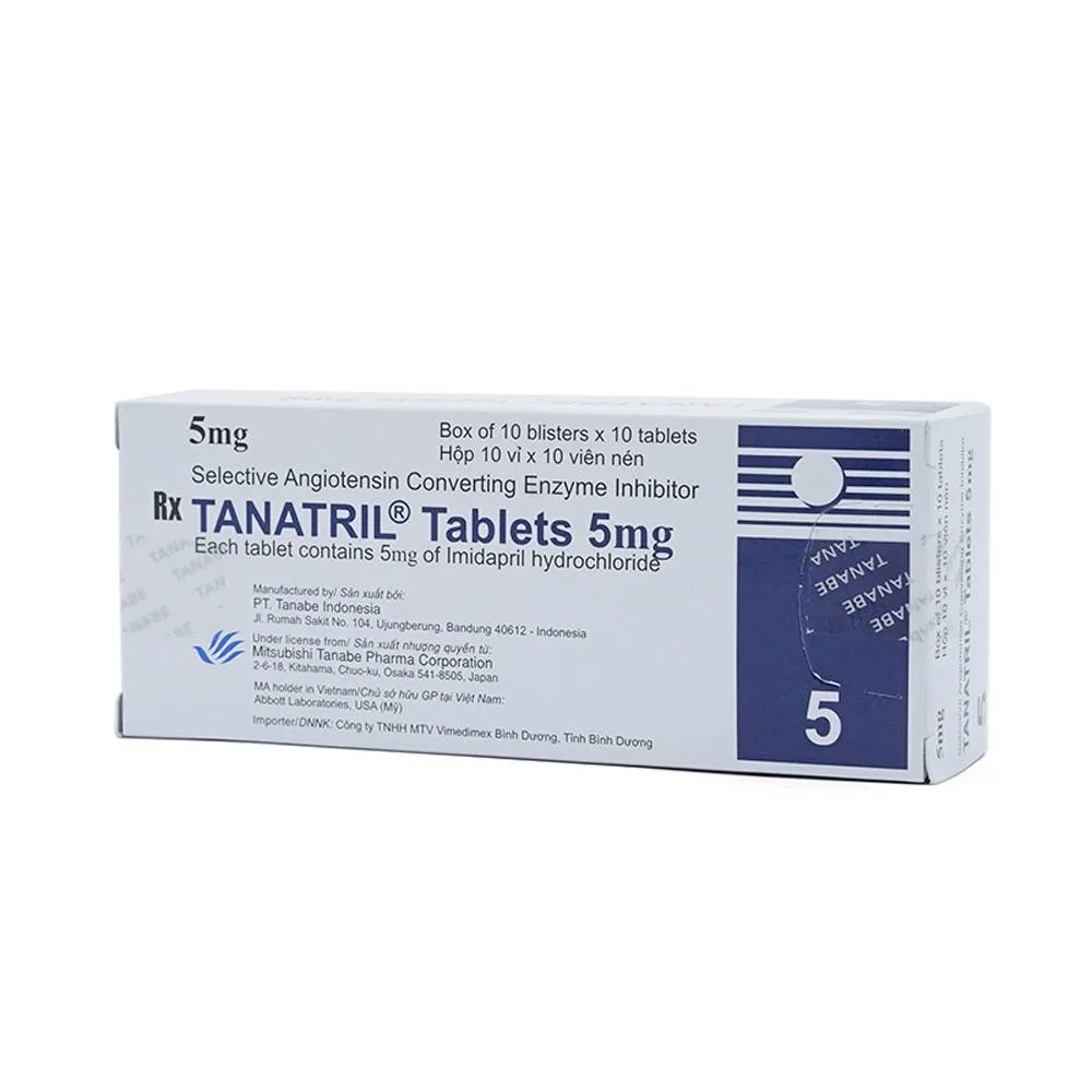Hình ảnh Thuốc Tanatril Tablets 5mg Tanabe điều trị tăng huyết áp vô căn (10 vỉ x 10 viên)