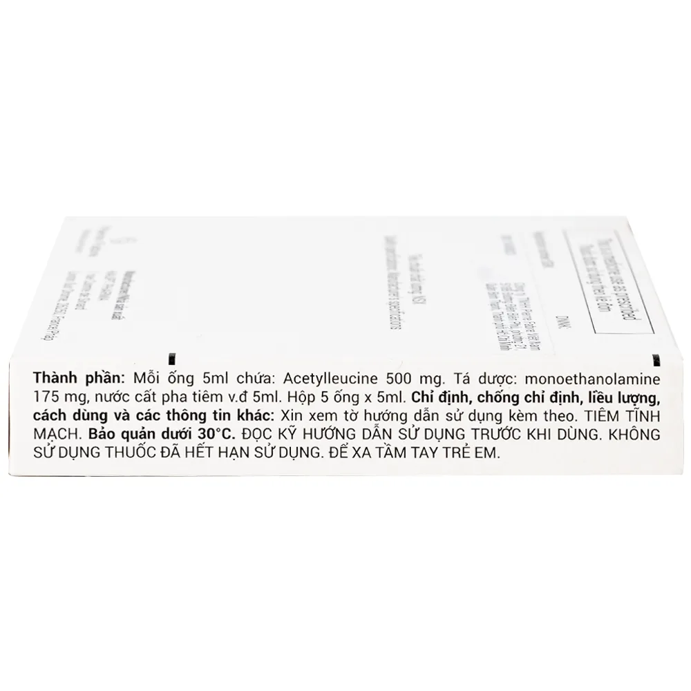 Hình ảnh Thuốc tiêm Tanganil 500mg/5ml Pierre Fabre điều trị triệu chứng các cơn chóng mặt (1 vỉ x 5 ống x 25ml) 