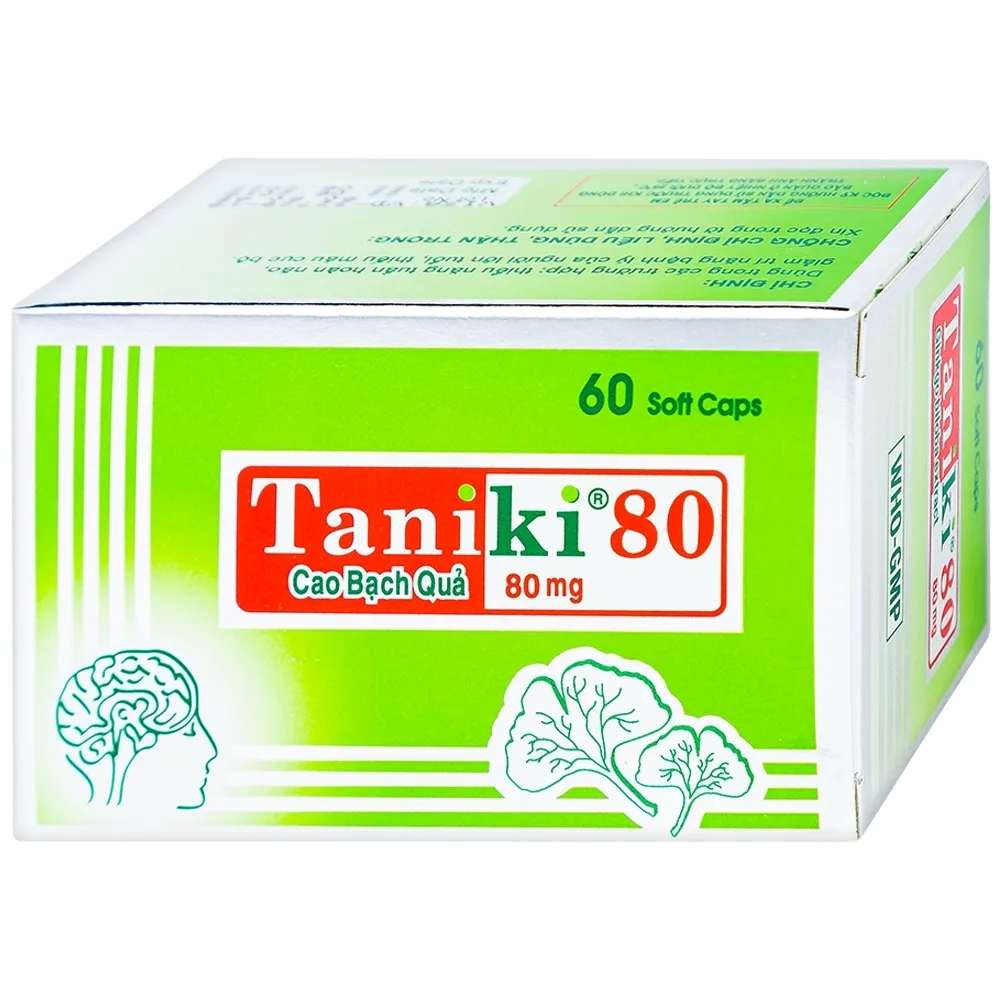 Hình ảnh Thuốc Taniki 80 điều trị thiểu năng tuần hoàn não (60 viên)