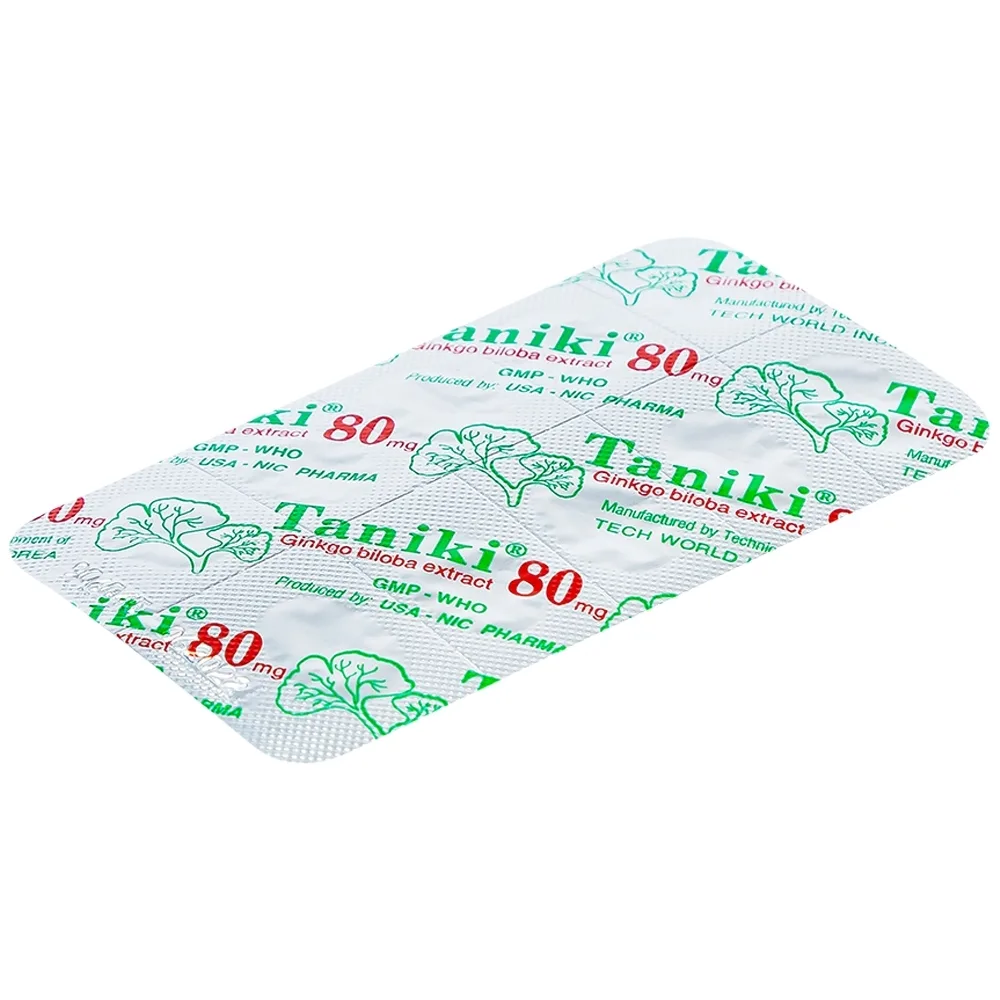 Hình ảnh Thuốc Taniki 80 điều trị thiểu năng tuần hoàn não (60 viên)