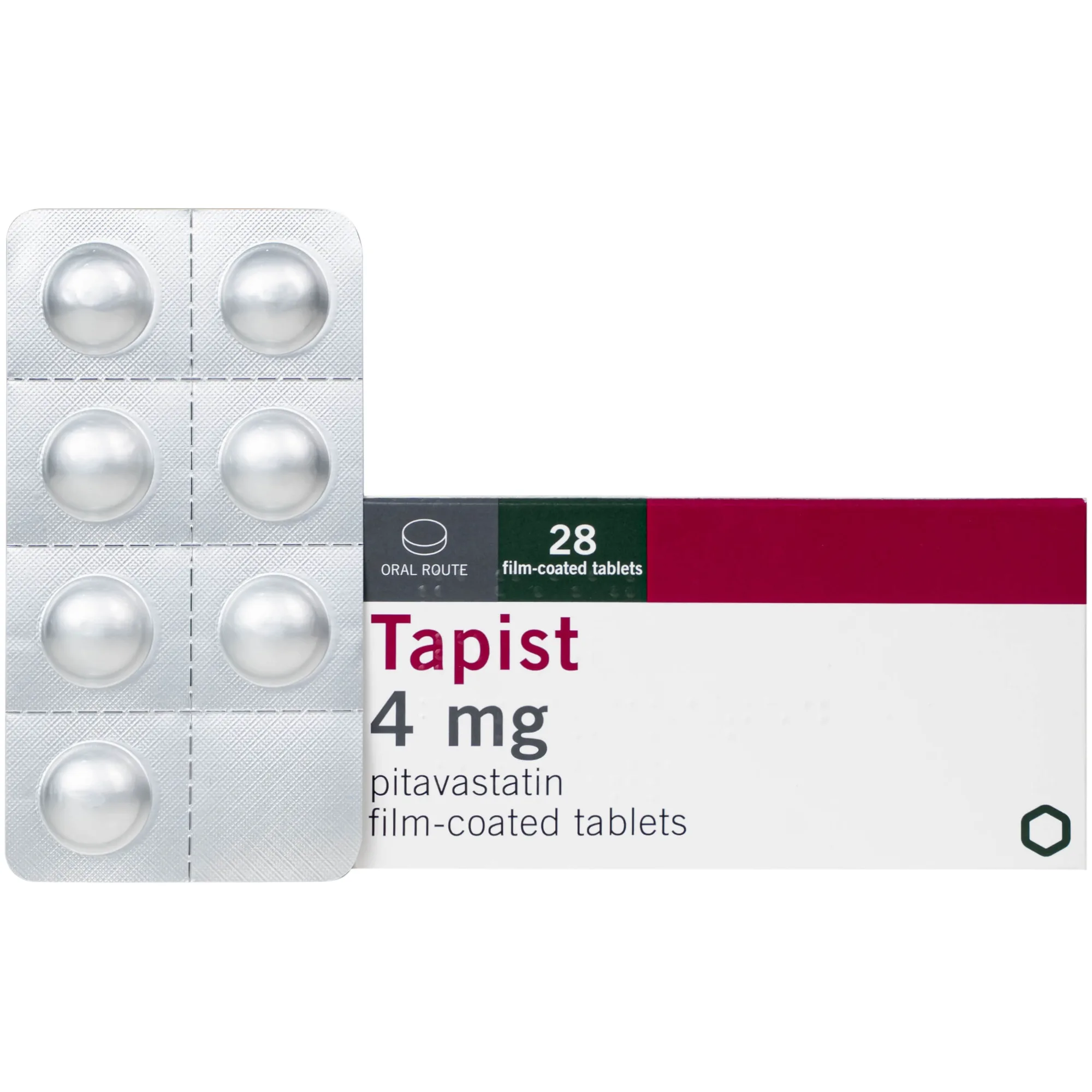 Hình ảnh Thuốc Tapist 4mg Laboratorios Cinfa điều trị mỡ máu cao và hạ Cholesterol (4 vỉ x 7 viên)