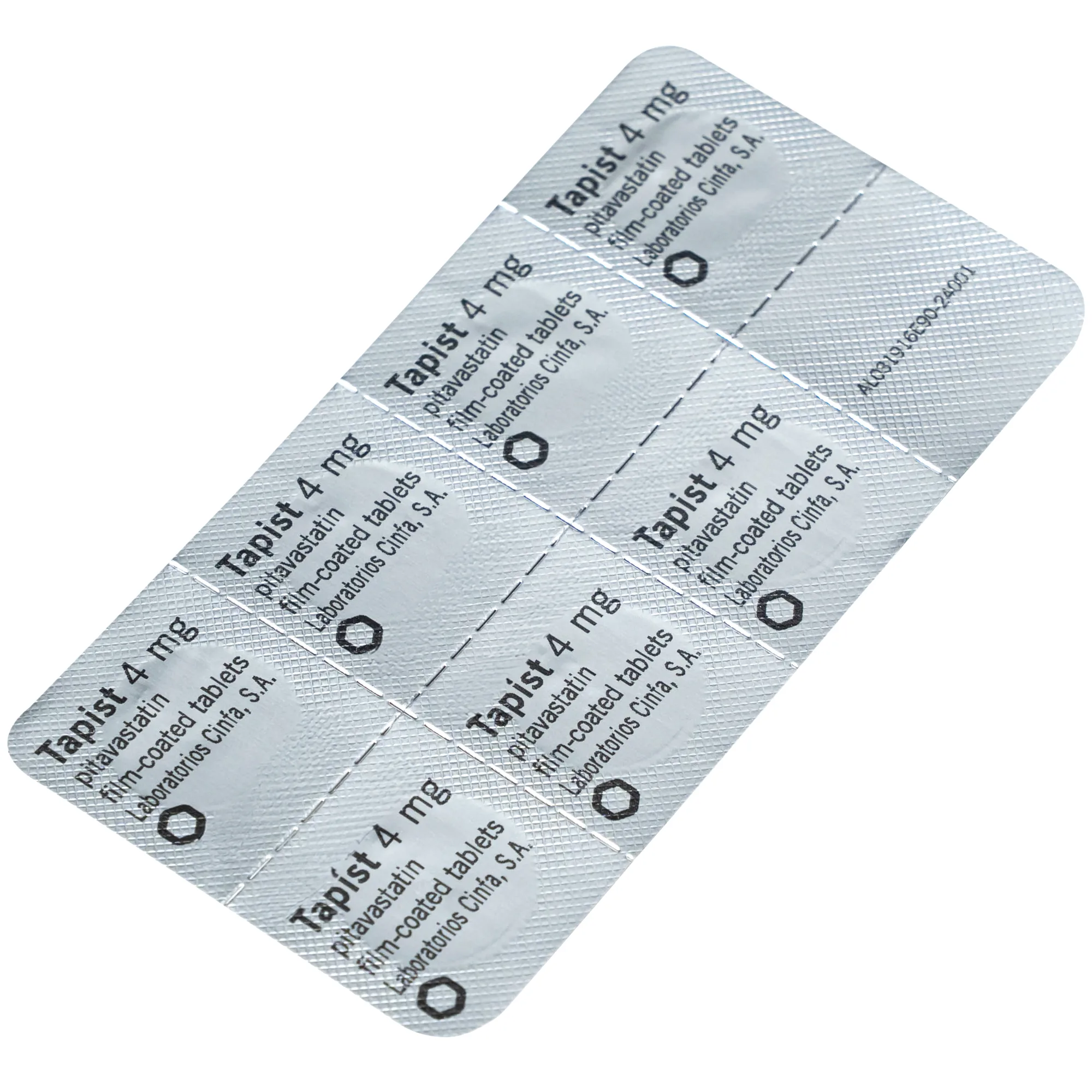 Hình ảnh Thuốc Tapist 4mg Laboratorios Cinfa điều trị mỡ máu cao và hạ Cholesterol (4 vỉ x 7 viên)